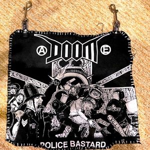 Double-sided butt-flap crotch-flap crust punk dbeat metal diy
